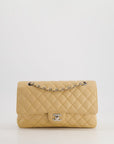 *FIRE PRICE* CH Beige Medium Classic Double Flap in Caviar Leather with Silver Hardware