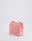 *RARE* CH Vintage Bubblegum Pink Mini Square Flap Bag in Lambskin Leather with 24K Gold Hardware