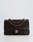 *FIRE PRICE* CH Vintage Brown Medium Classic Double Flap Bag in Lambskin Leather with 24K Gold Hardware