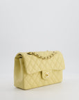 *RARE COLOUR* CH Small Classic Double Flap Bag in Butter Yellow Caviar Leather with Champagne Gold Hardware