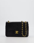 *RARE* CH Black Classic Flap Bag in Shiny Crocodile Leather with Gold Hardware