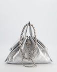 *RARE* CH Silver Caviar Leather Small 25 Handbag with Silver Hardware