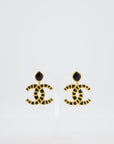 *RARE* CH Extra Large CC Gold and Black Egyptian Collection Earrings