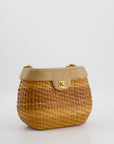 *RARE & FIRE PRICE* CH Vintage Beige Wicker Basket Bag with 24K Gold Hardware