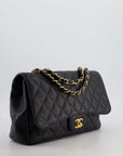 *FIRE PRICE* CH Black Jumbo Classic Single Flap Bag in Caviar Leather with Gold Hardware
