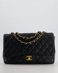 *FIRE PRICE* CH Black Jumbo Classic Single Flap Bag in Caviar Leather with Gold Hardware