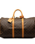 Brown LV Monogram Keepall 50 Travel Bag