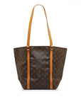 Brown LV Monogram Sac Shopping Tote Bag