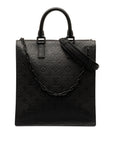 Black LV Monogram Taurillon Sac Plat Satchel