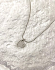 Christian D1OR CD Logo Heart Motif Necklace Silver Vintage 2f2nrz