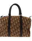 CHRISTIAN D1OR Bowling Handbag in Beige Fabric