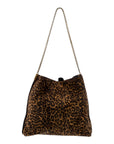 YSL Suzanne Medium Leopard-print Suede Shoulder Bag In Natural