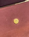 YSL Burgundy/Black Suede and Leather Medium Moujik Tote Bag