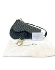 Christian D1OR Blue Saddle Bag Oblique Jacquard Bag