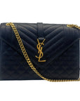 YSL Envelope Bag in Black