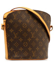 Brown LV Monogram Drouot Crossbody Bag