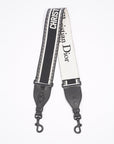 Christian D1OR Adjustable Shoulder Strap With Ring Black / White Canvas