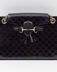 Emily Large Chain Shoulder Bag GCCIssima Purple Patent Leather