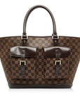 Brown LV Damier Ebene Manosque GM Tote Bag