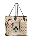 Beige LV Monogram Game On Neverfull MM Tote Bag