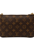 Brown LV Monogram Double Zip Pochette Illustre Vivienne Shanghai Crossbody Bag