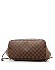 Brown LV Damier Ebene Neverfull MM Tote Bag
