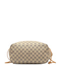 Beige LV Damier Azur Neverfull MM Tote Bag