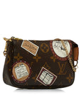 Brown LV Monogram Patch Mini Pochette Accessoires Baguette