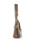 CHRISTIAN D1OR Bronze Lambskin Leather Cannage Flap Shoulder Bag