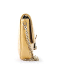 CHRISTIAN D1OR Beige Cannage Patent Leather Small Miss D1OR Promenade Crossbody Bag