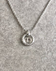 Christian D1OR CD Logo Necklace Silver Vintage pfrat8