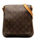 Brown LV Monogram Musette Salsa Short Strap Shoulder Bag