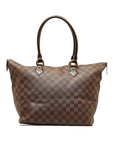 Brown LV Damier Ebene Saleya MM Tote Bag