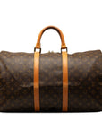 Brown LV Monogram Keepall 50 Travel Bag