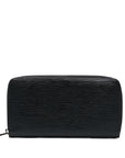 Black LV Epi Zippy Long Wallet