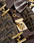 FNDI Boston Bag Zucca Print / Brown Canvas