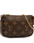 Brown LV Monogram Mini Pochette Accessoires Shoulder Bag