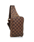 Brown LV Damier Ebene Geronimos Crossbody Bag