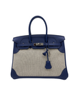 HMS Birkin 35 Canvas Bleu de Prusse Palladium Hardware