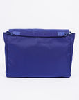 FNDI Baguette Messenger Bag Blue Nylon Large