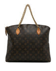 Brown LV Monogram Lockit Chain MM Tote Bag