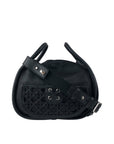 Christian D1OR Cannage Round Shoulder bag Black Vintage kb2urx