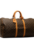 Brown LV Monogram Keepall 55 Travel Bag