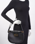 FNDI Croissant Bag Black / Brown Leather