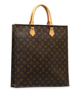 Brown LV Monogram Sac Plat Tote Bag