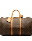 Brown LV Monogram Keepall 50 Travel Bag