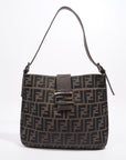 FNDI Double Flap Bag Brown Zucca Canvas