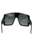 Acetate D1ORSO Light 1 Shield Sunglasses Black GHW