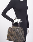 FNDI 2 Way Tote Bag Zucca Print / Brown Canvas
