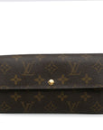 Brown LV Monogram Sarah Long Wallet